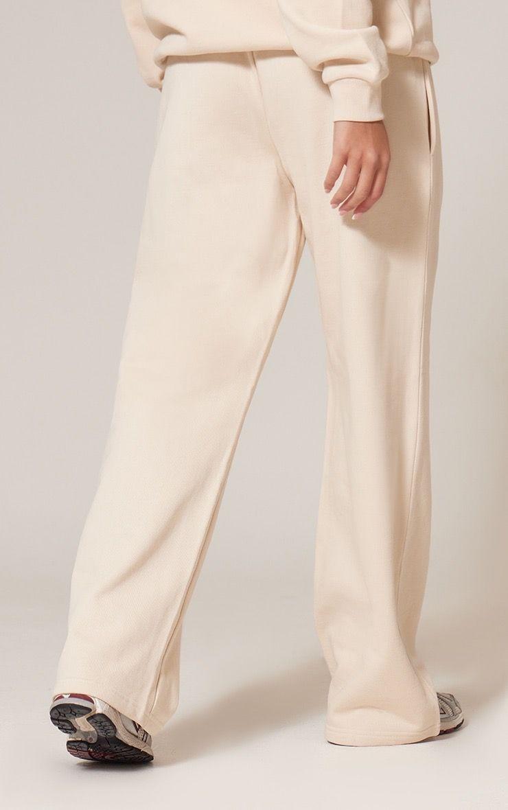 Pantalón Beige Mujer Algodón Pantalón Recto-2