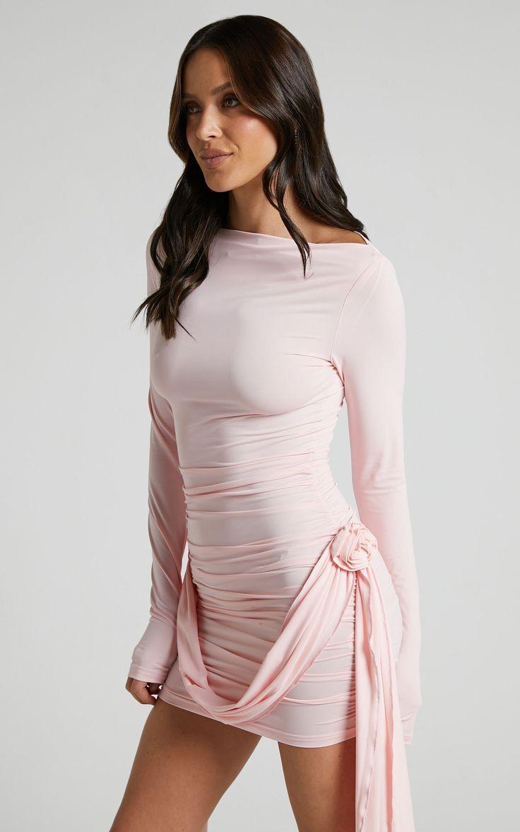 Vestido Mini Corto Rosado-1