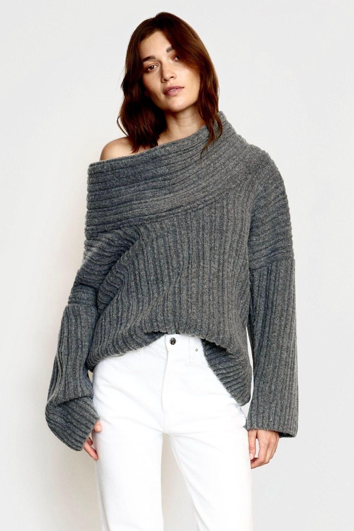 Knit Sweater Gris -2