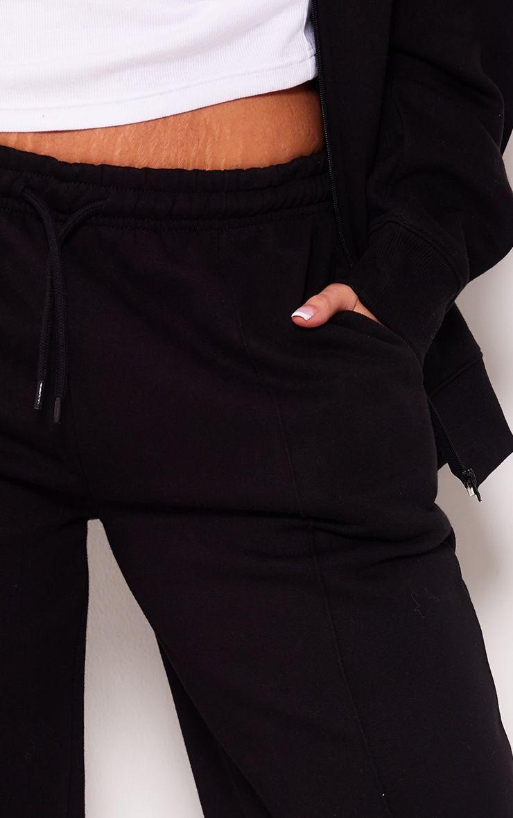Pantalón Negro Buzo Recto Mujer -2