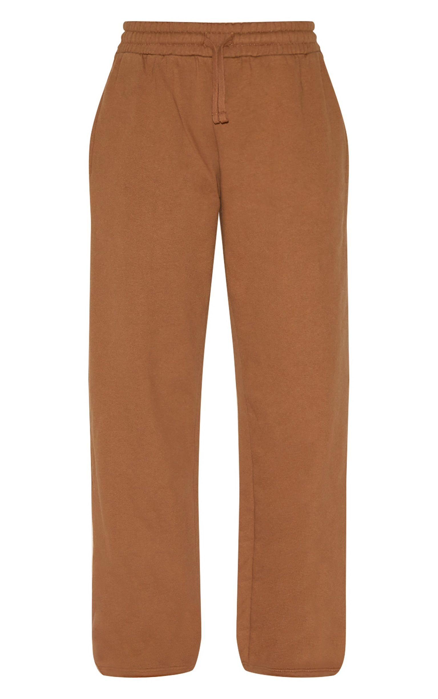 Pantalón Buzo Recto Café Mujer Algodón-2