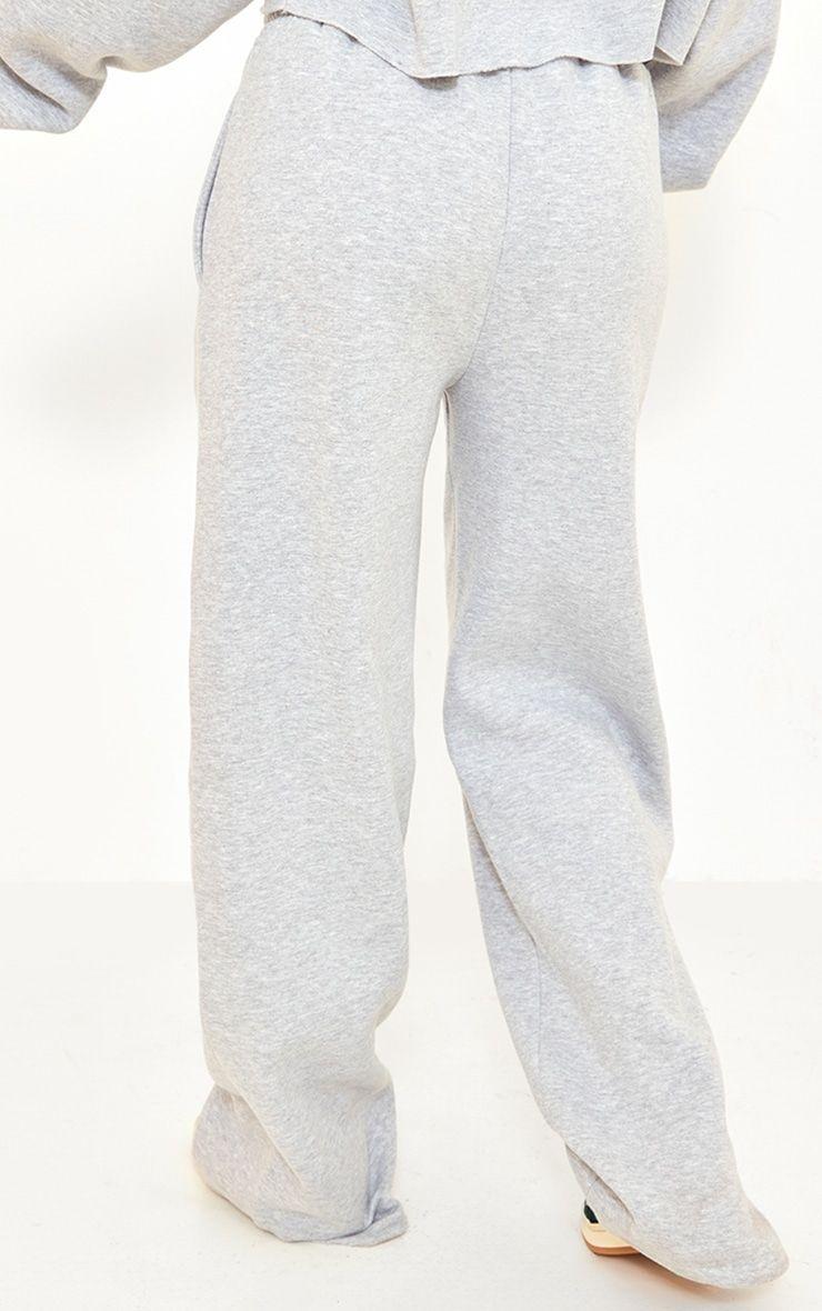 Pantalón Gris Recto Buzo Mujer Algodón-3