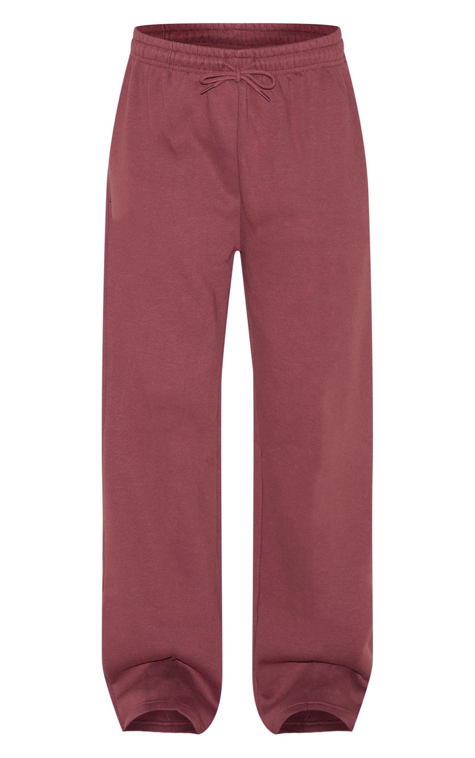 Pantalón Recto Burdeo Algodón -3