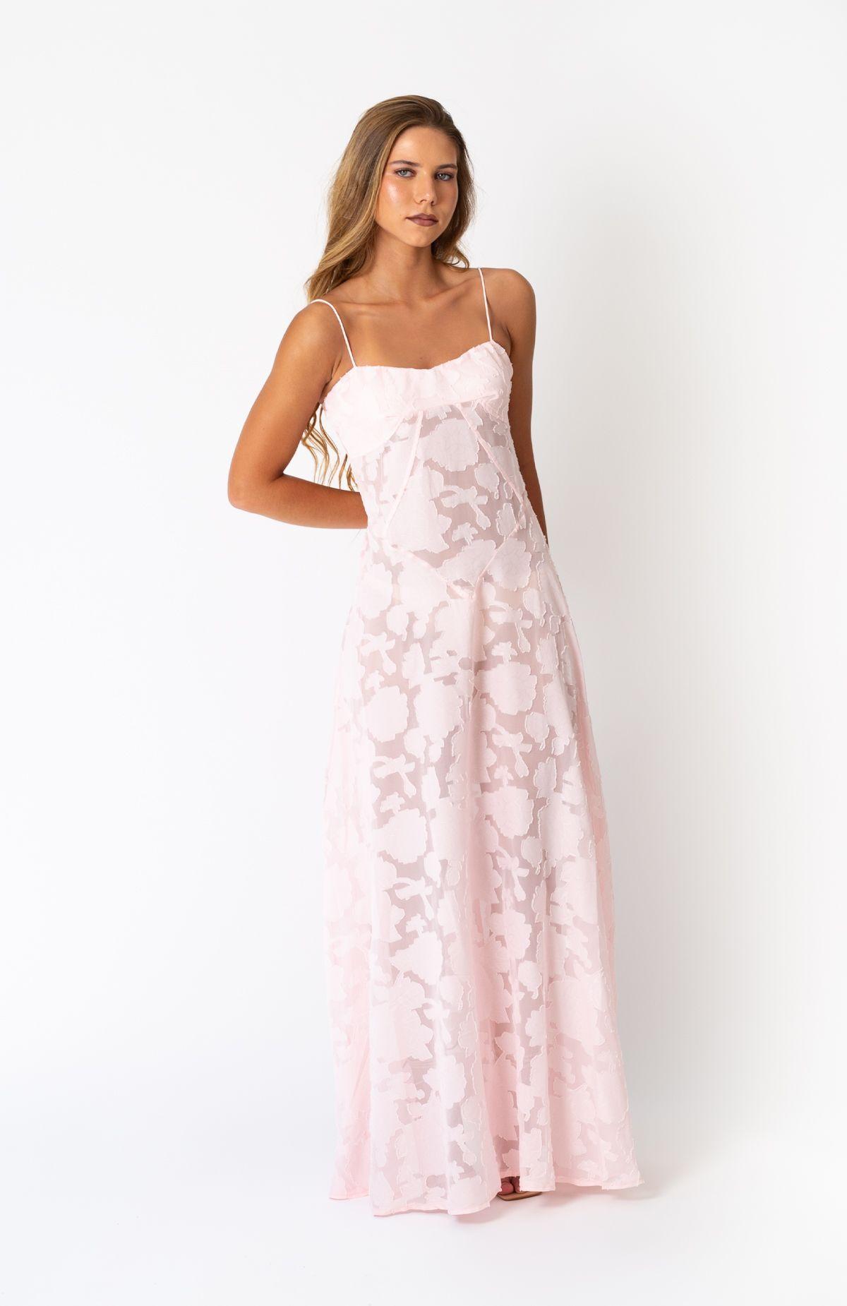 Vestido Largo Maxi Rosado -1
