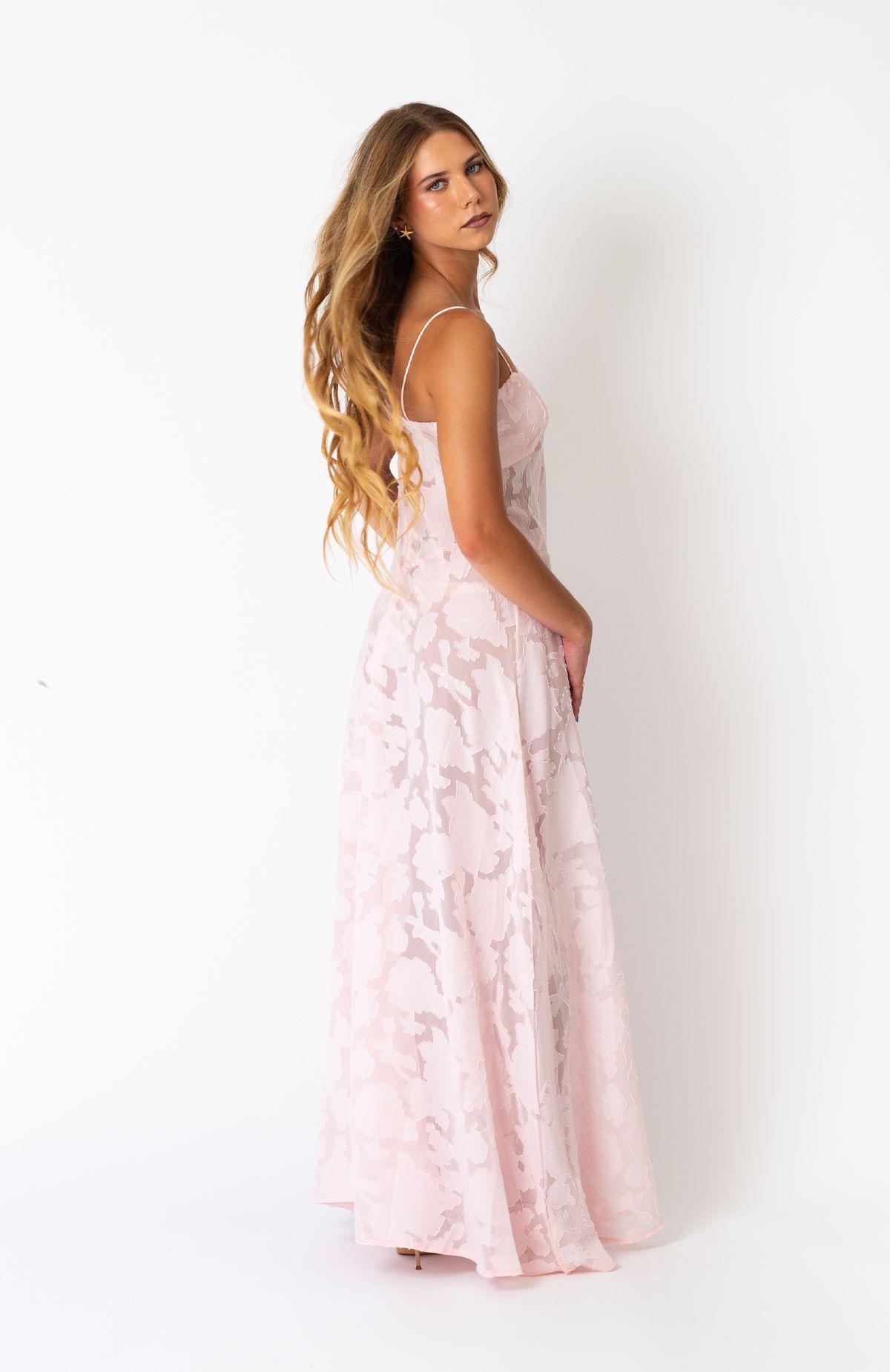 Vestido Largo Maxi Rosado -3