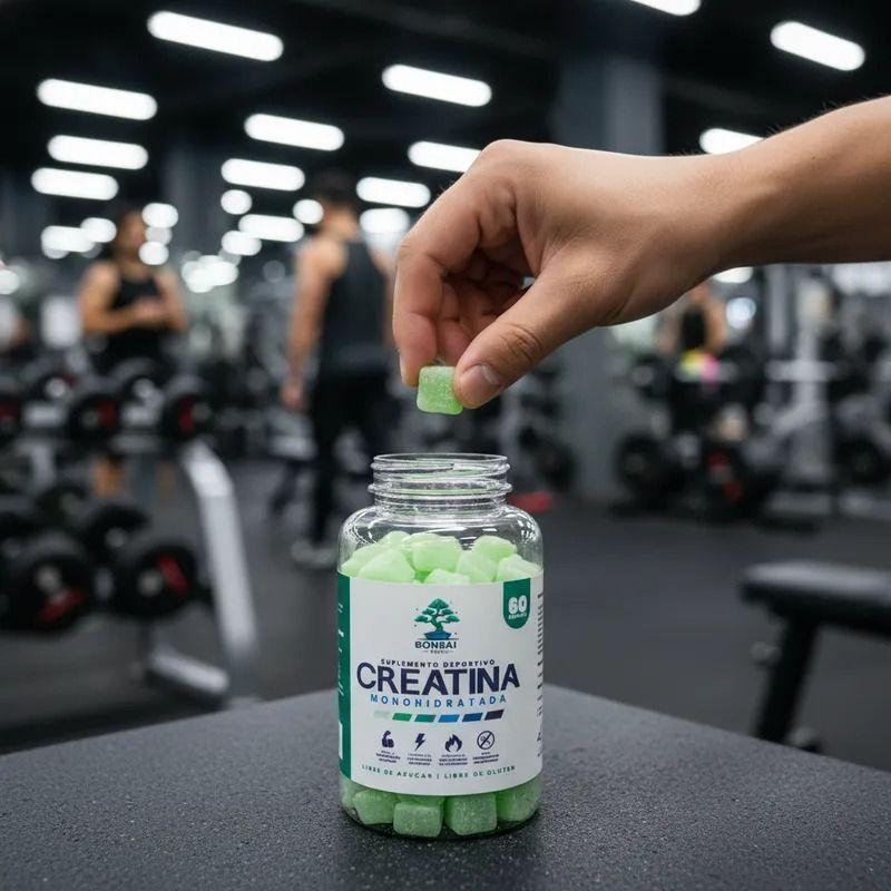 Creatina Monohidratada 60 Gomitas 5g Gummies 30 D as Bonsai Plus-2