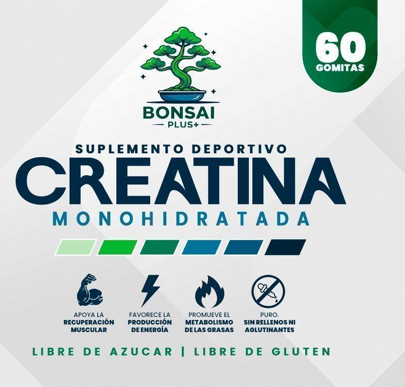 Creatina Monohidratada 60 Gomitas 5g Gummies 30 D as Bonsai Plus+-4