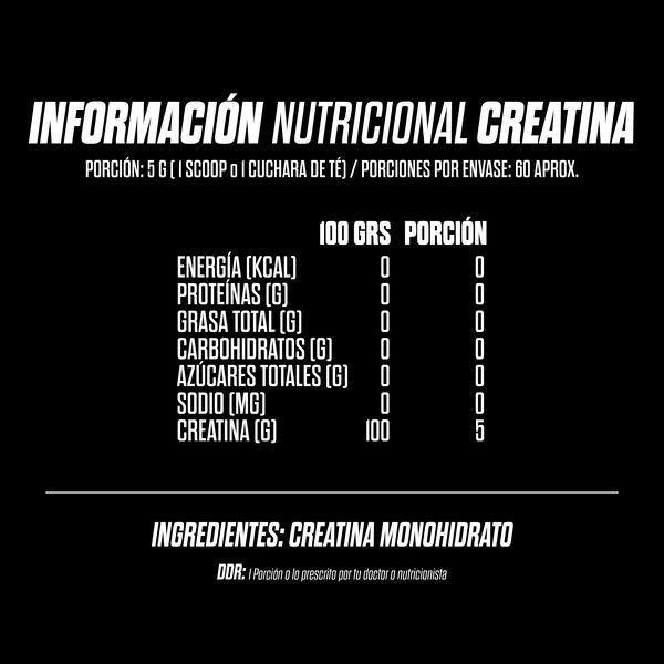 Creatina Monohidratada Gohard 60 Servicios. Fitness Sabor Sin Sabor / 300 Grs-3