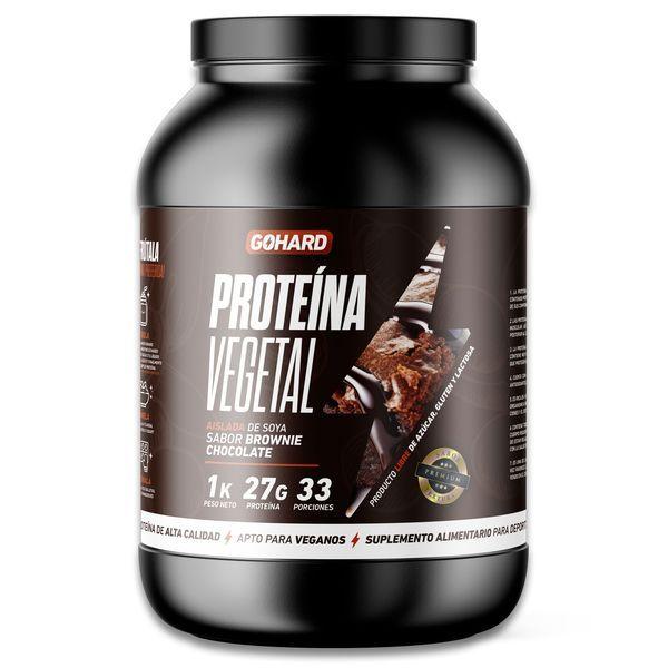 Proteína Vegetal Soya Gohard 1kg Sabor Brownie Chocolate-0