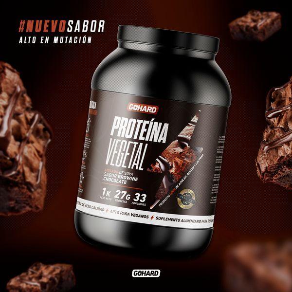 Proteína Vegetal Soya Gohard 1kg Sabor Brownie Chocolate-1