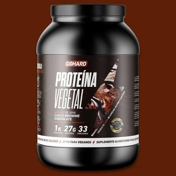 Proteína Vegetal Soya Gohard 1kg Sabor Brownie Chocolate-2