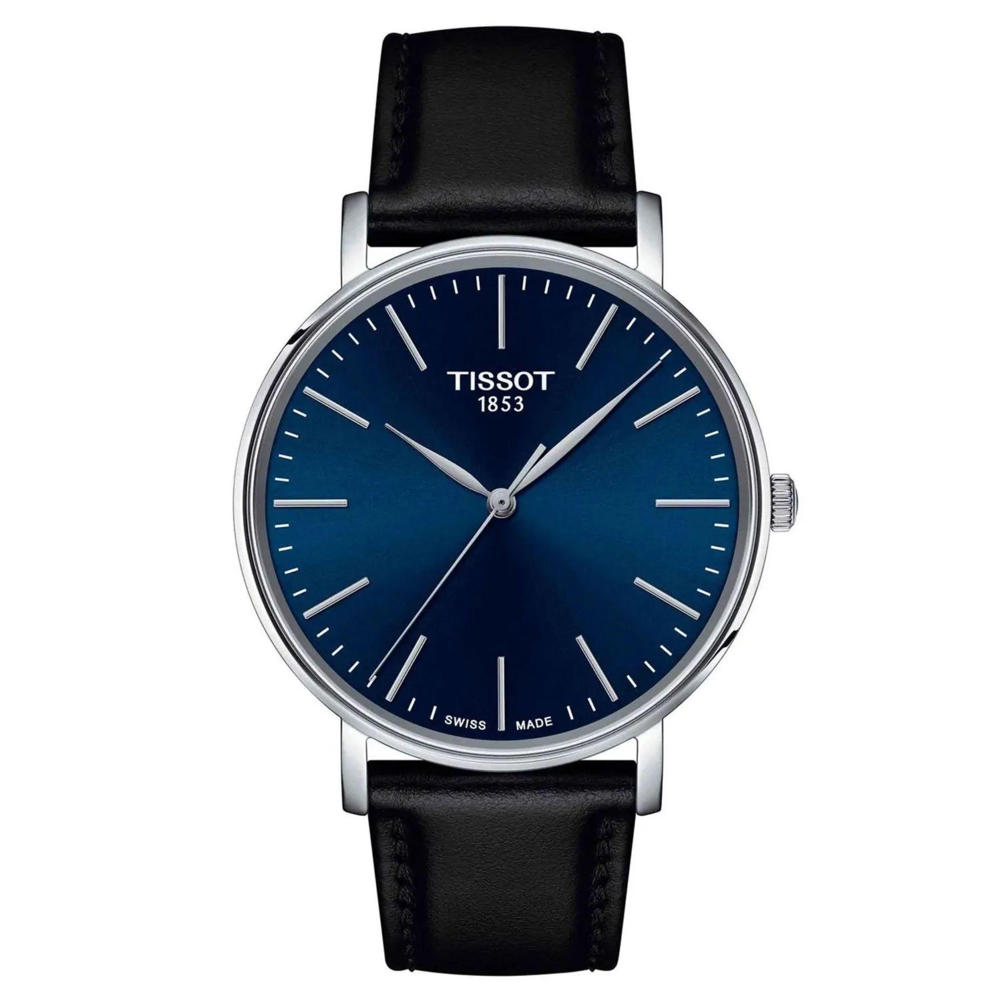 Reloj Tissot Everytime Medium Cuero Azul T1434101604100-0