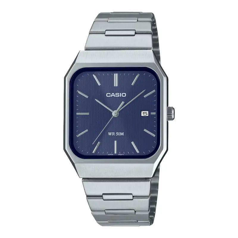 Reloj Casio Tank Unisex An logo MTP B185D 1A Full Acero 40mm OP-0