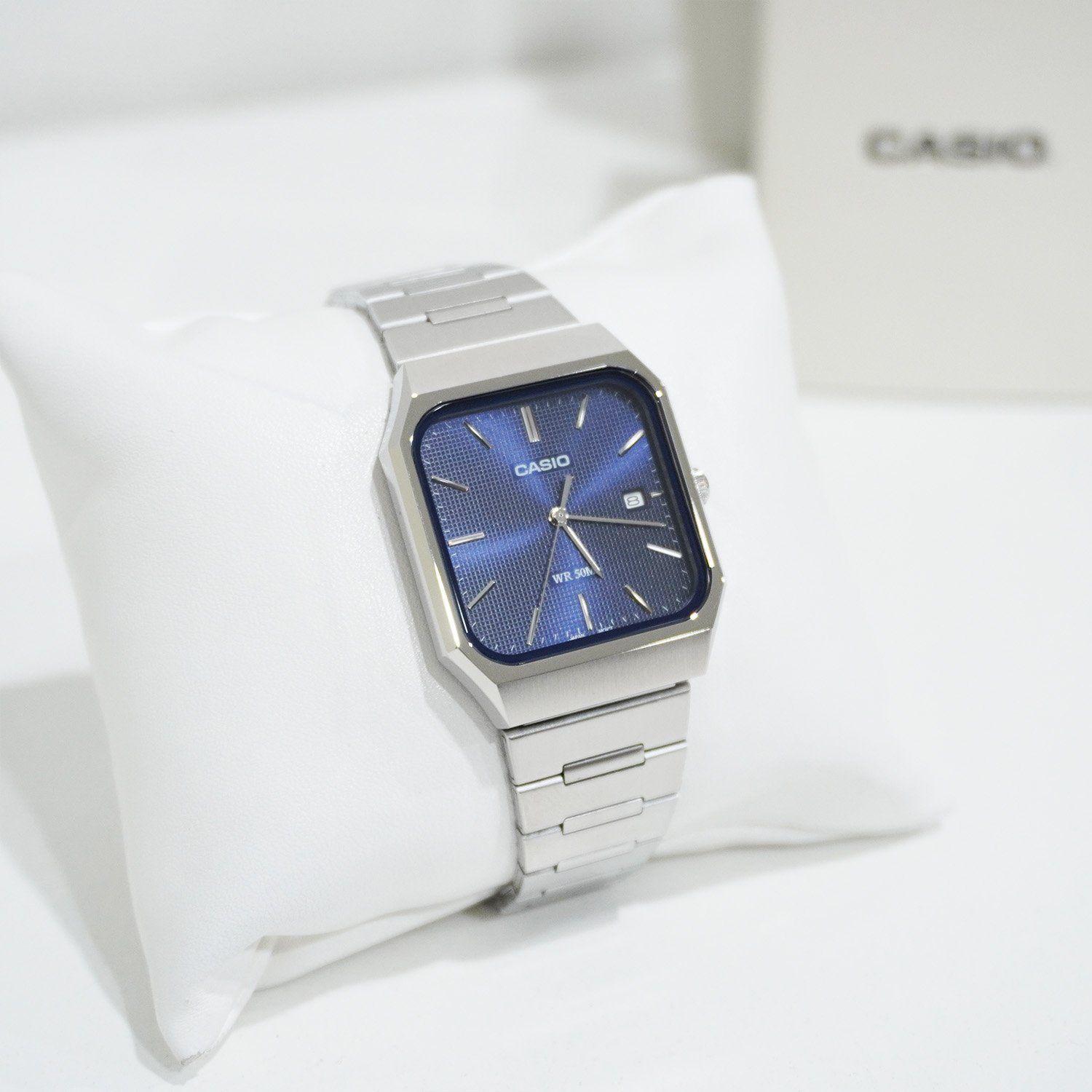 Reloj Casio Tank Unisex An logo MTP B185D 1A Full Acero 40mm OP-1