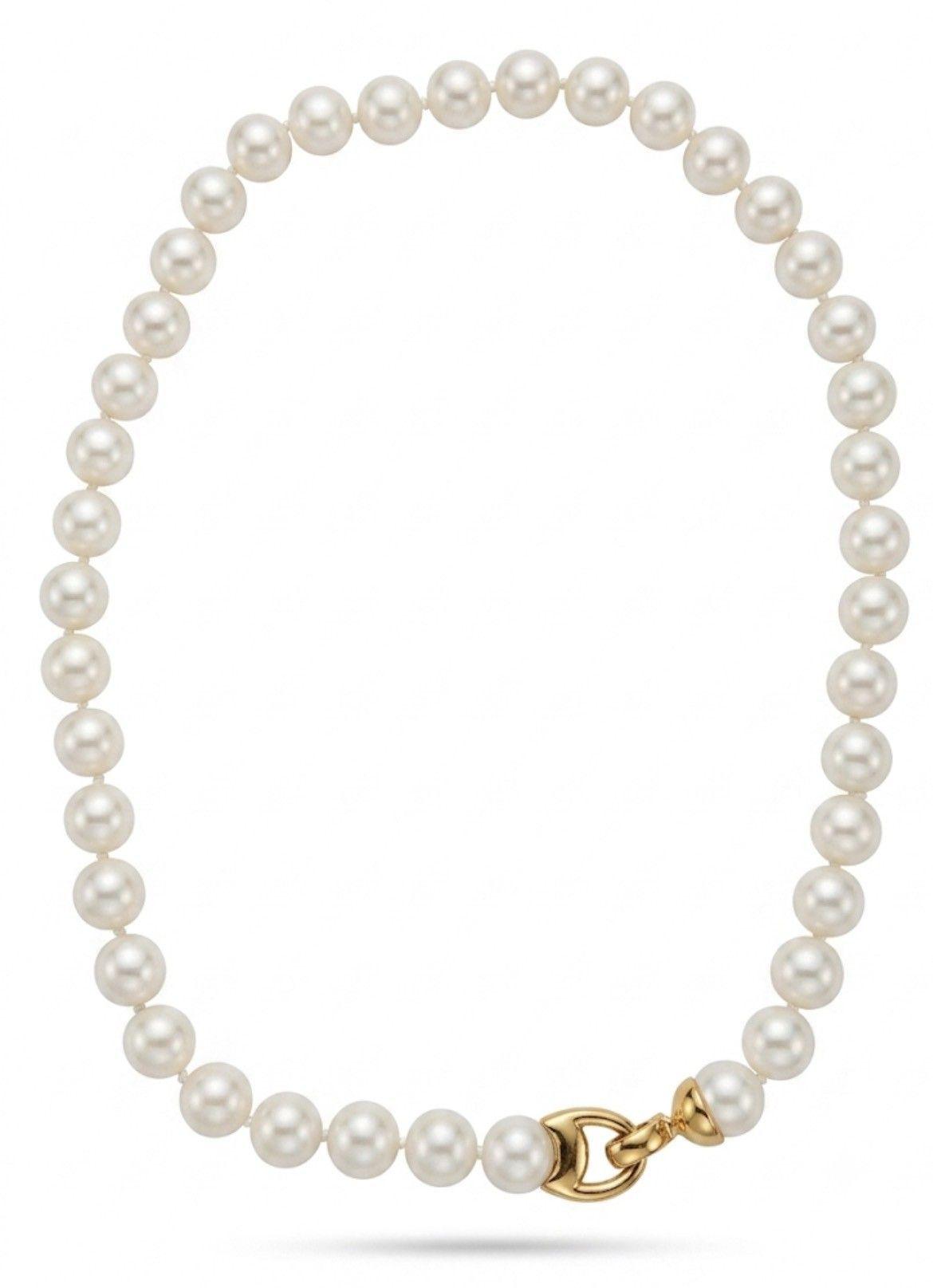 Collar Perlas Mallorca Broche Enchapado en Oro 18k 45cm OP-0