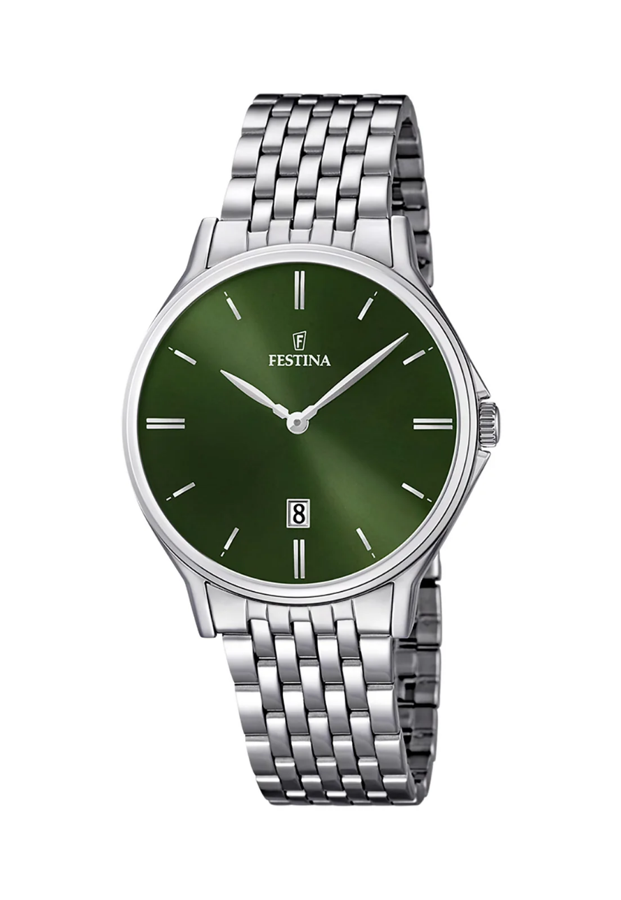 Reloj Festina Hombre F16744 5 Verde Acero Clasico MP-0