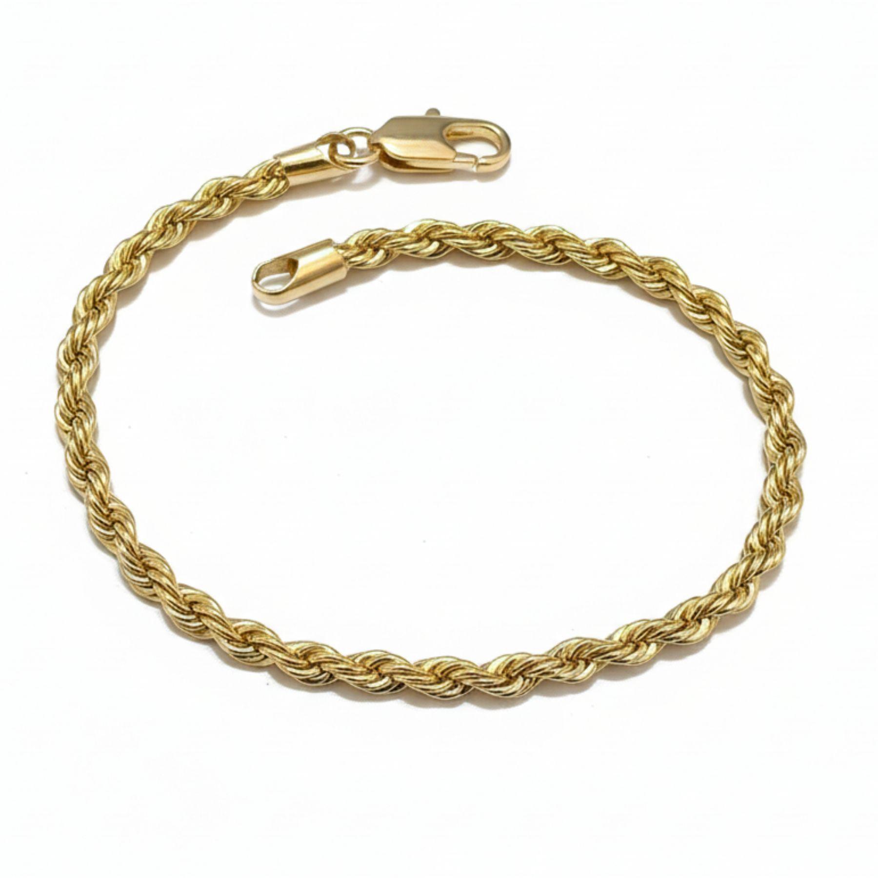 Pulsera Turbill n 21cm x 3mm Enchapada en Oro de 18k-1