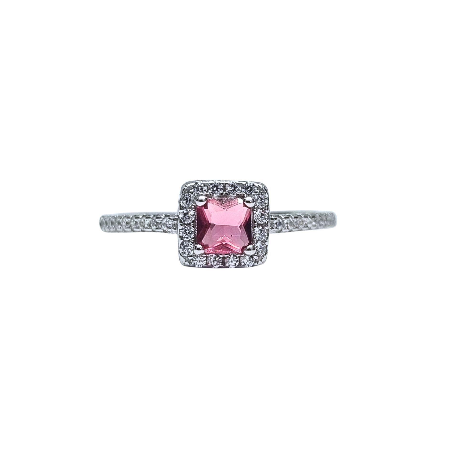 Anillo Cuadrado Cintillo Plata 925-0