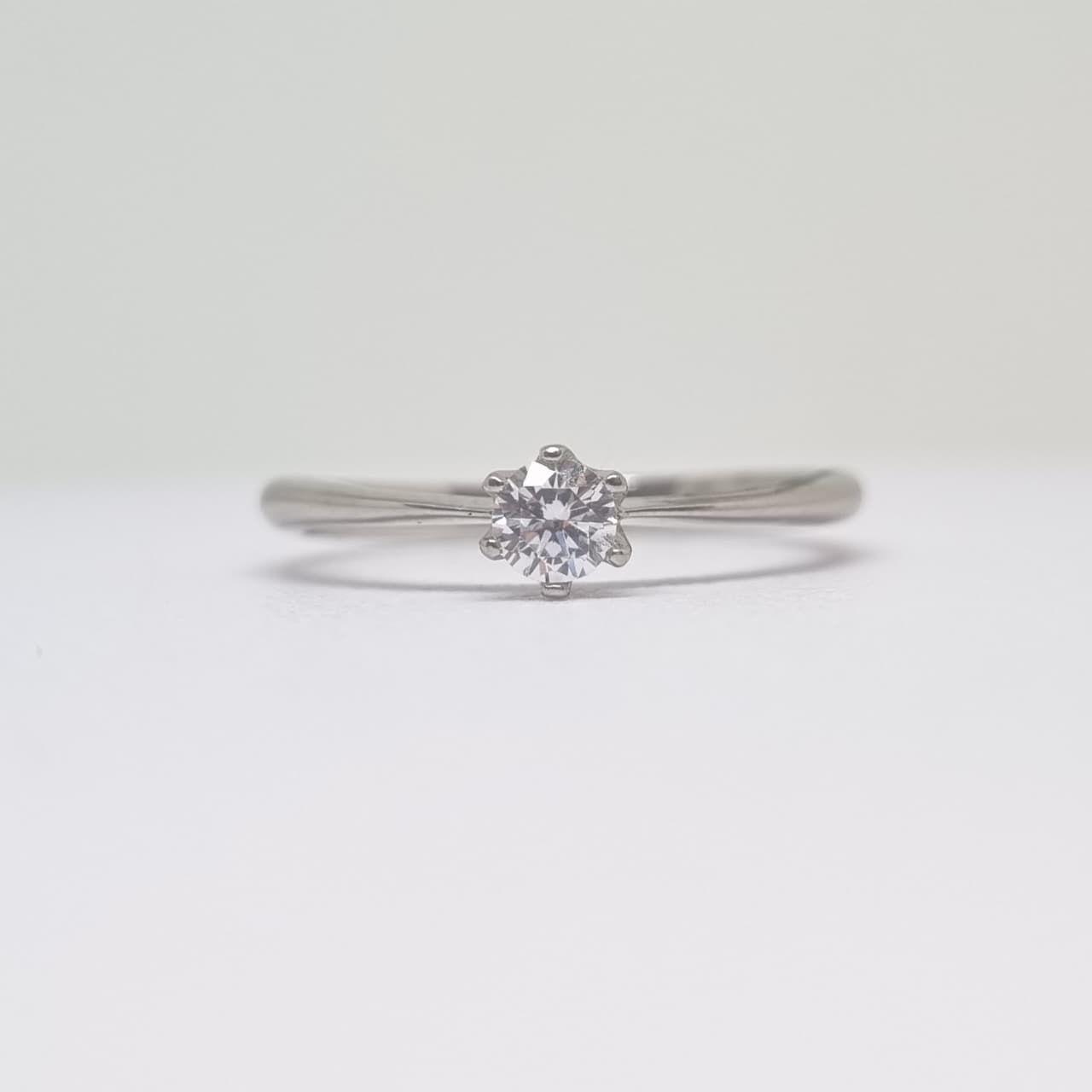 Anillo Solitario Plata Italiana 925 con Circ n de 4mm-0