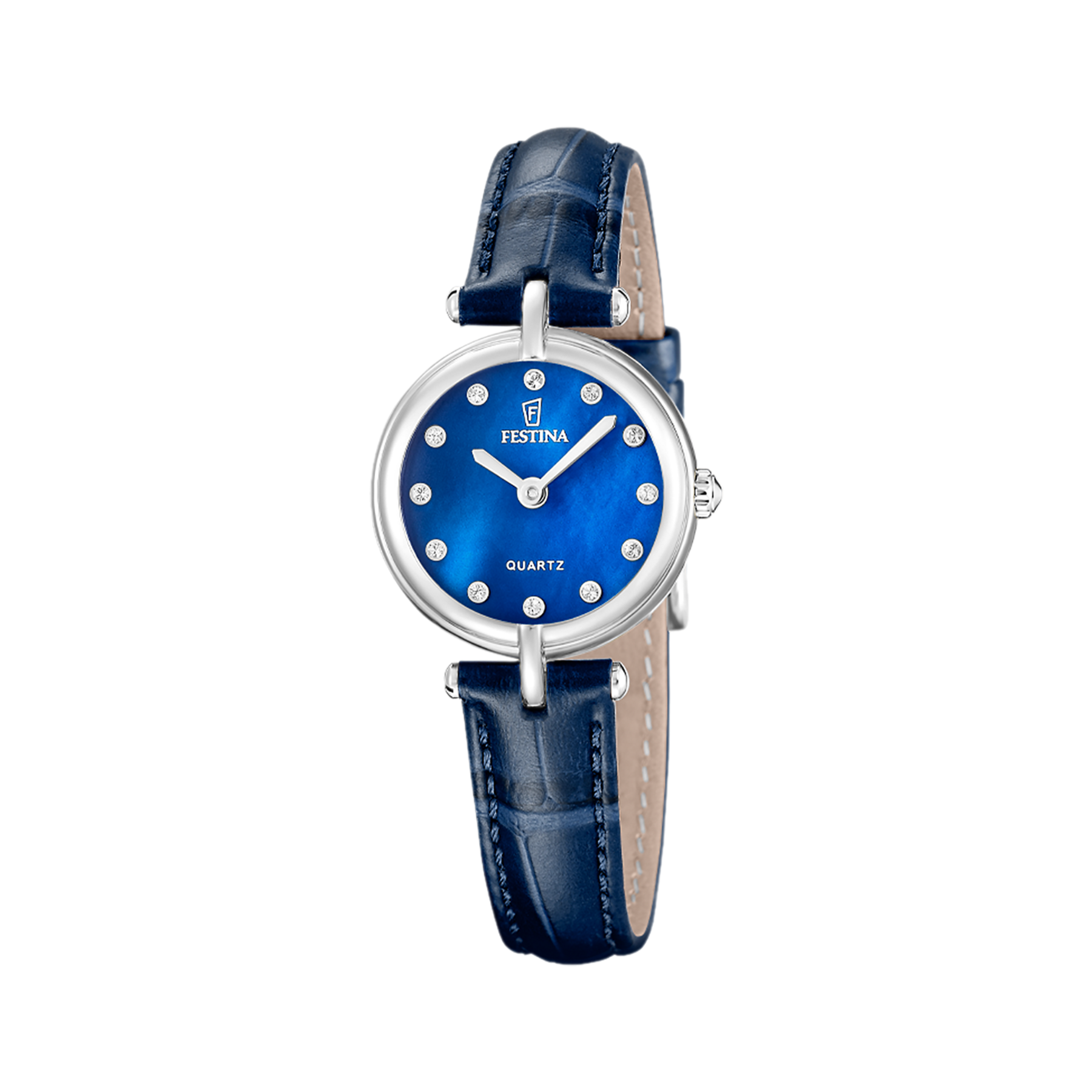 Reloj Festina Mademoiselle F20787 5 plateado correa de cuero mujer 26mm OP-0