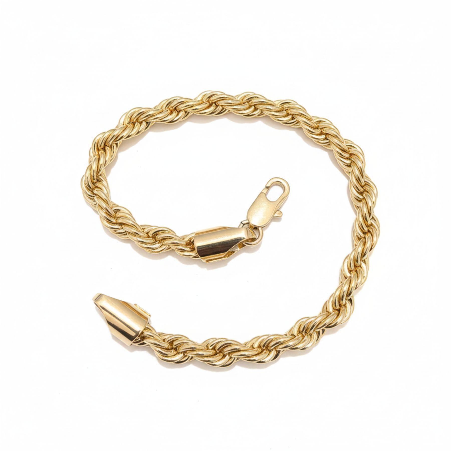 Pulsera Turbill n 22cm x 5mm Enchapada en Oro de 18k-0