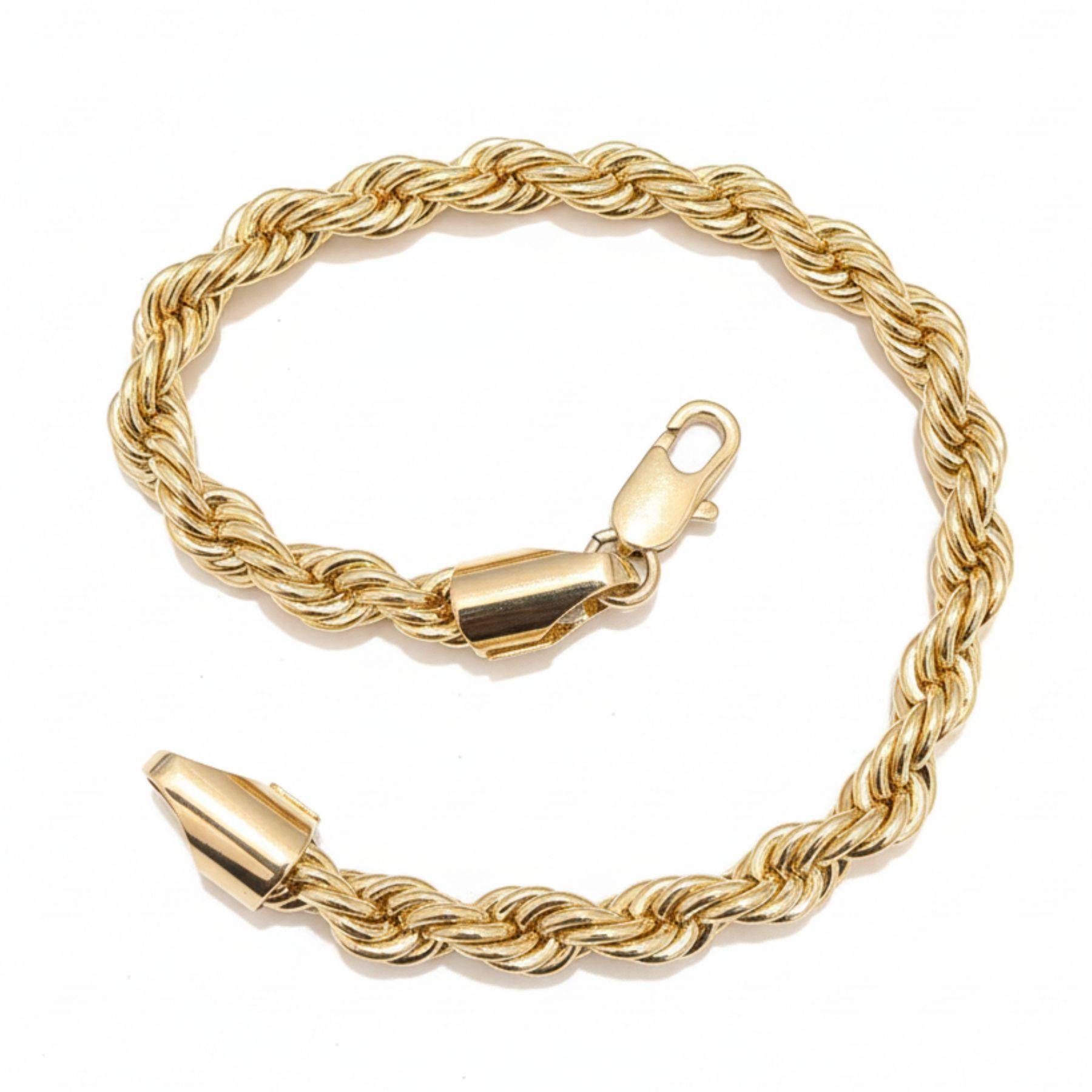 Pulsera Turbill n 22cm x 5mm Enchapada en Oro de 18k-1