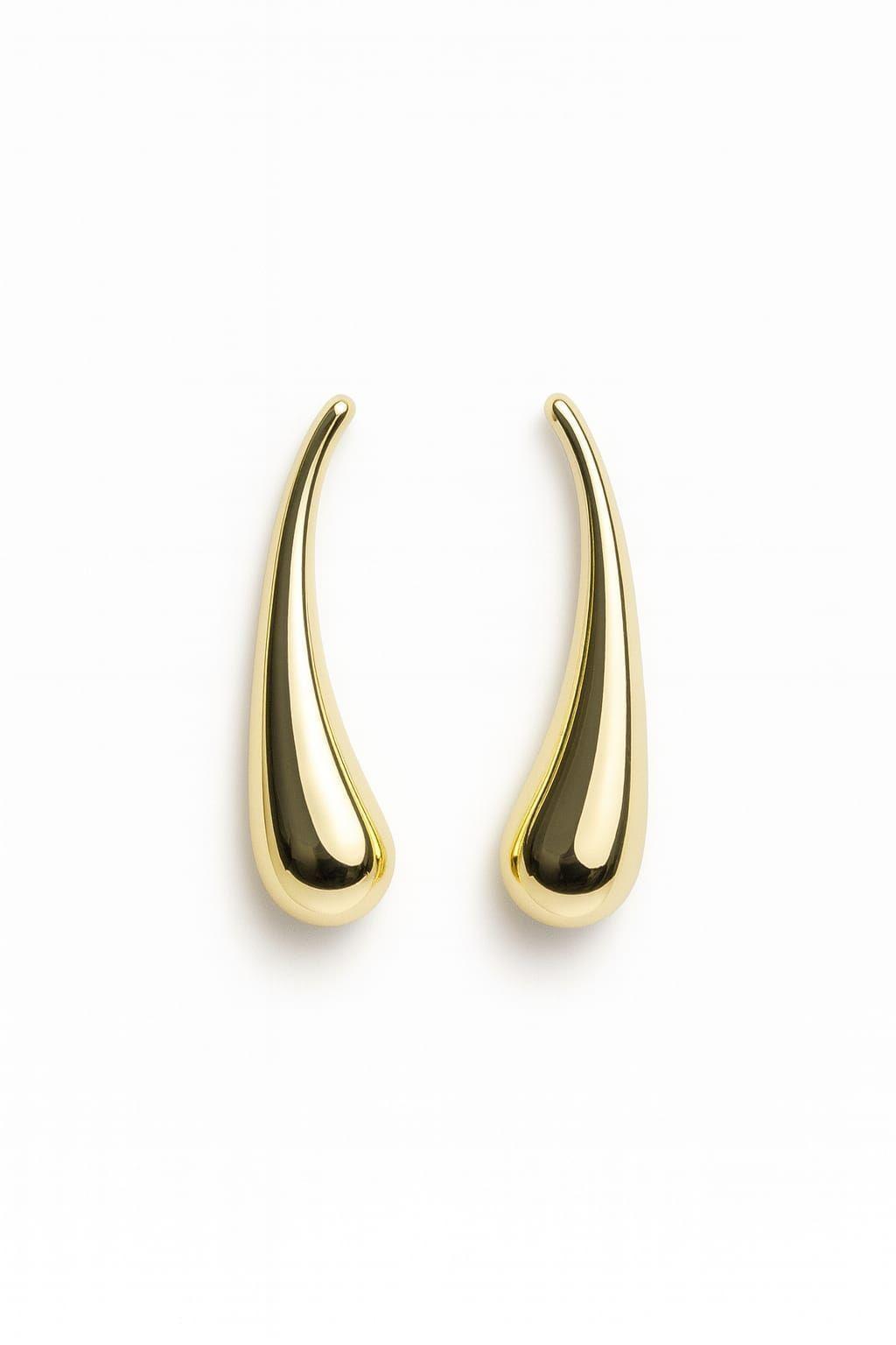 Aro Gota Larga en oro de 18k-1