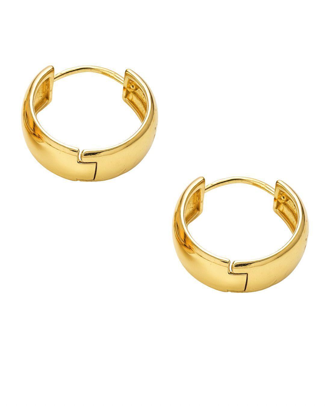 Aro argolla Lisa Enchapado en oro de 18k-2