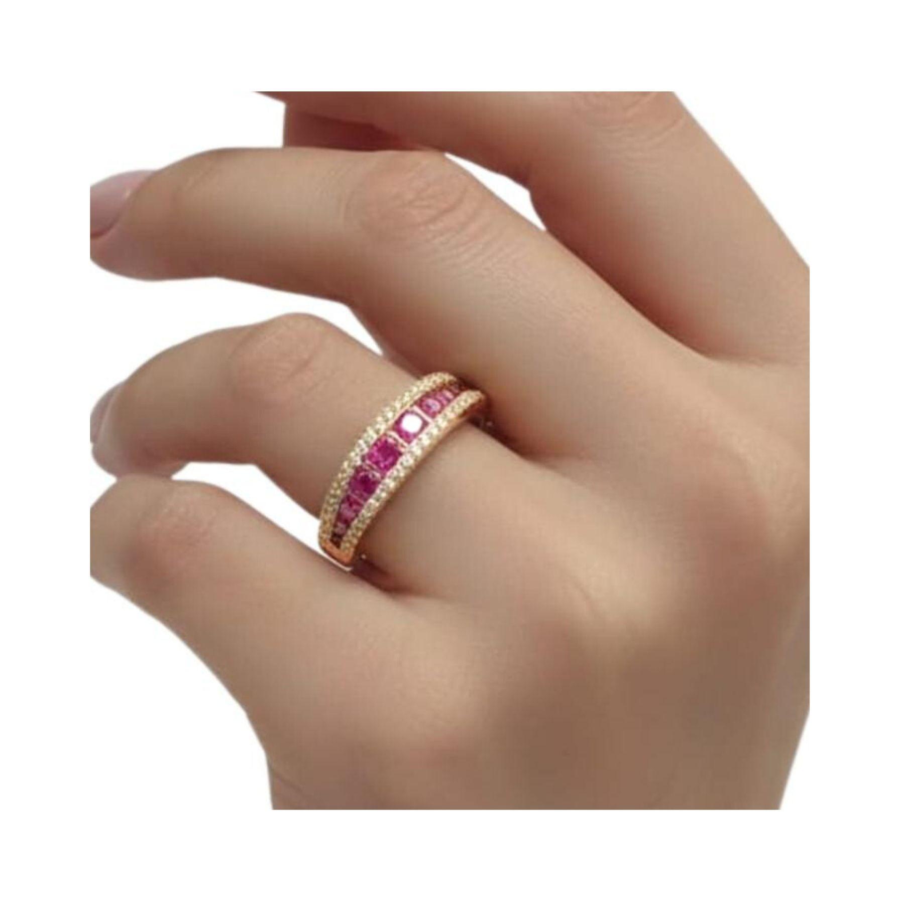 Anillo Oro 18k Triple Riel-2