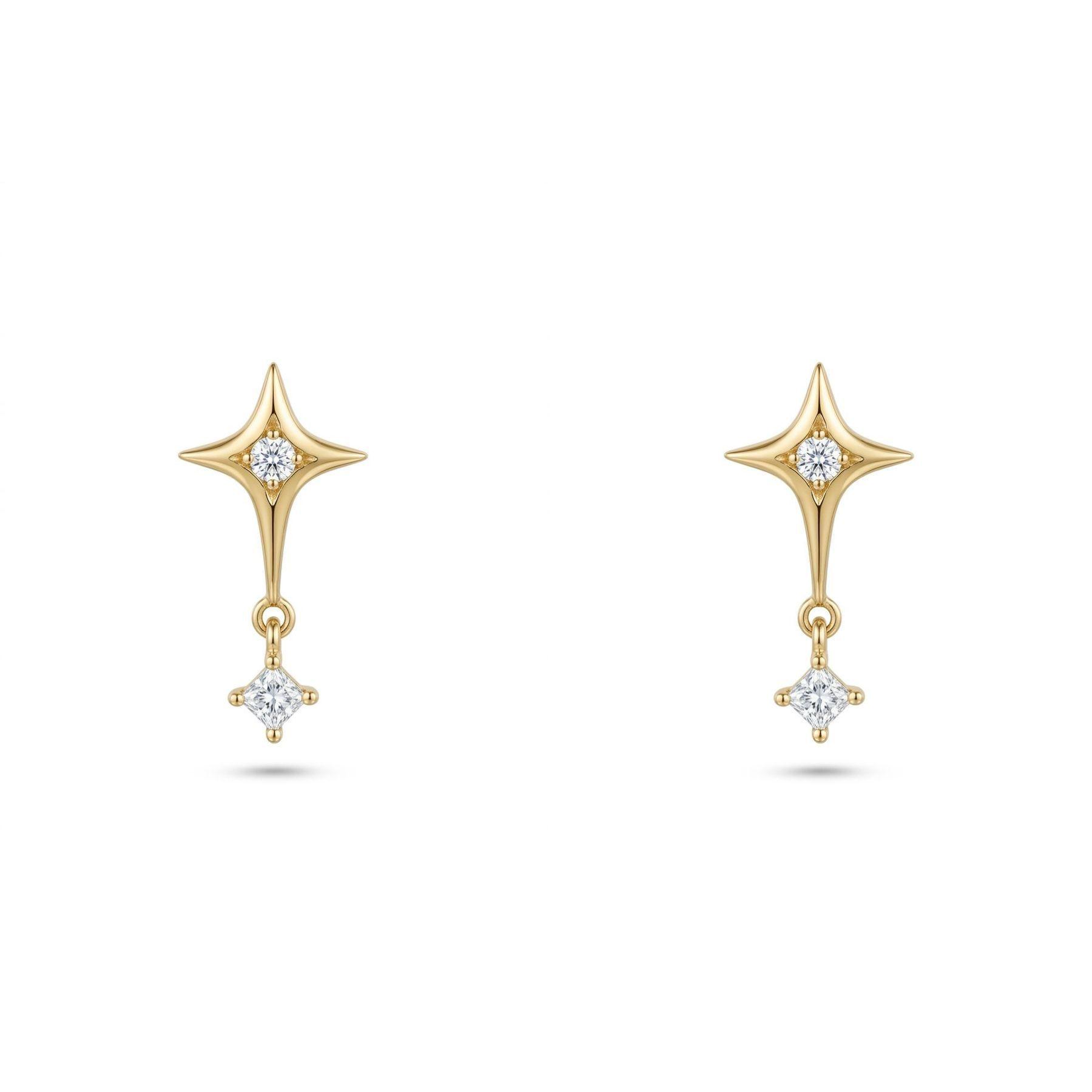 Aros Estrella Circ n Plata 925-0