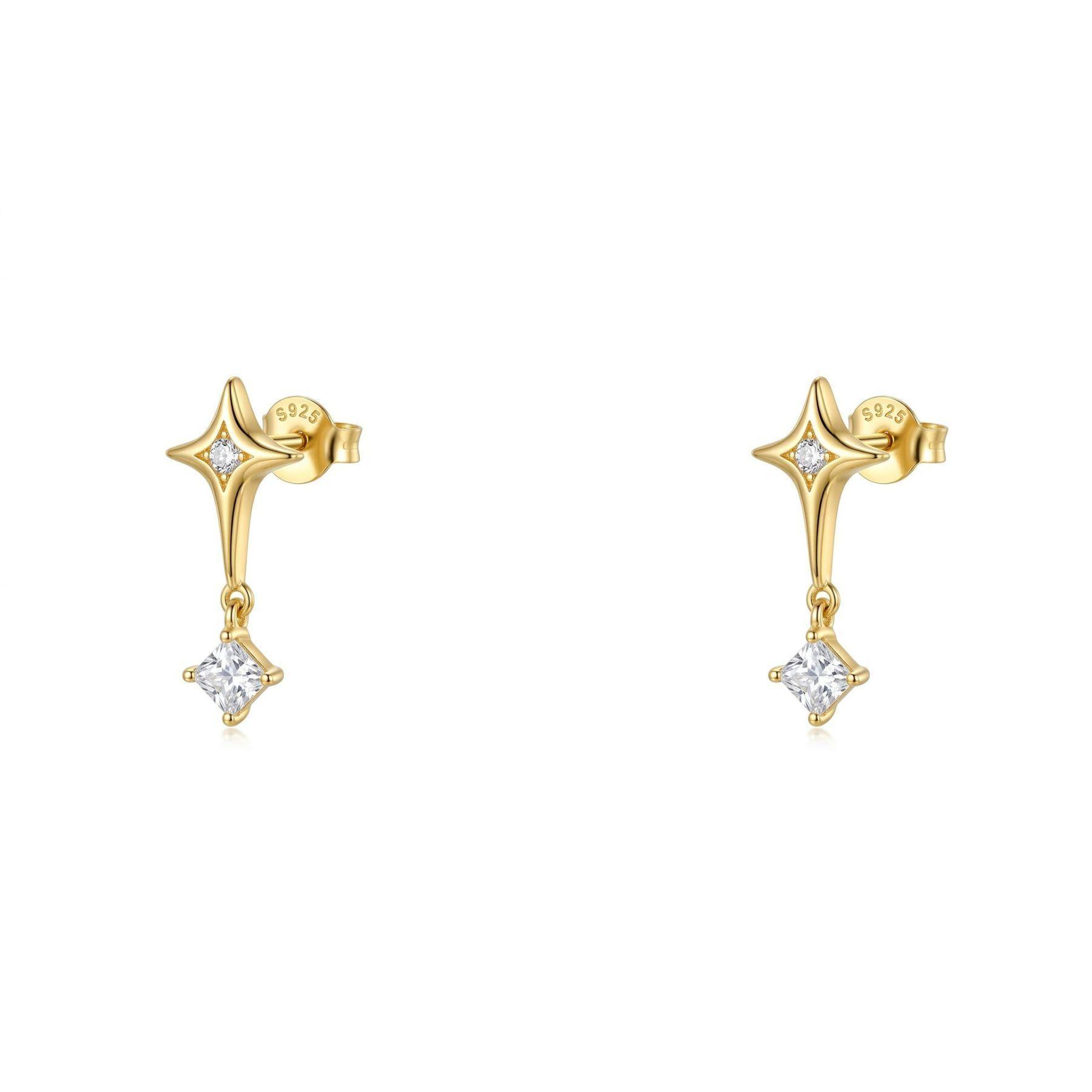 Aros Estrella Circ n Plata 925-1