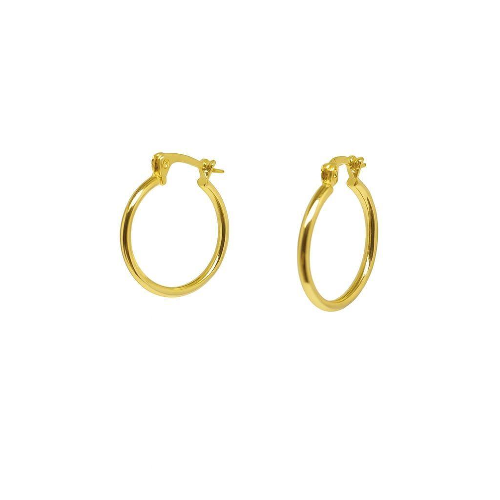 Aro Argolla Lisa Enchapada en Oro de 18k 25mm-2