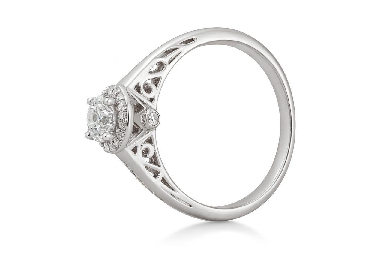 Anillo Roseta Riel Plata 925-1