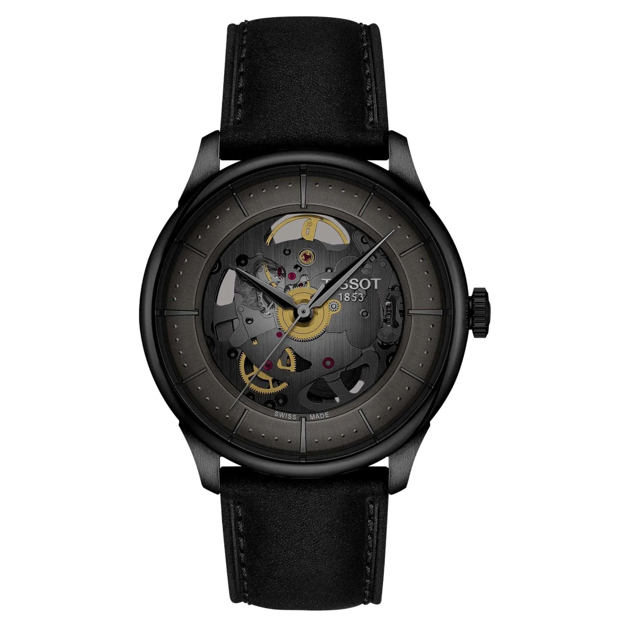 Reloj Tissot Chemin Des Tourelles Skeleton Negro T1398363644100-0