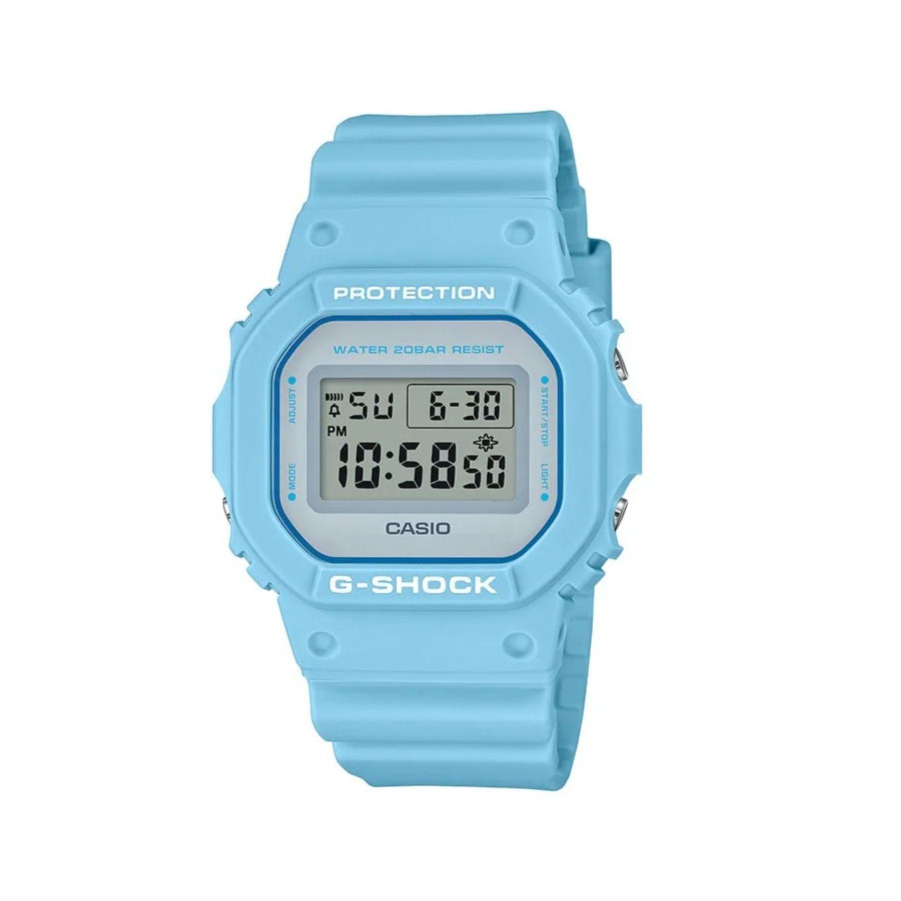 Reloj Casio G shock DW 5600SC 2DR Celeste-0