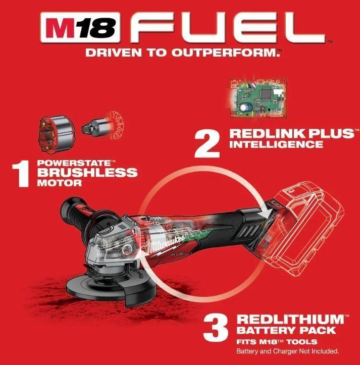 Esmeril angular 4.5-5 Hombre Muerto M18 Fuel Milwaukee 2880-20-3