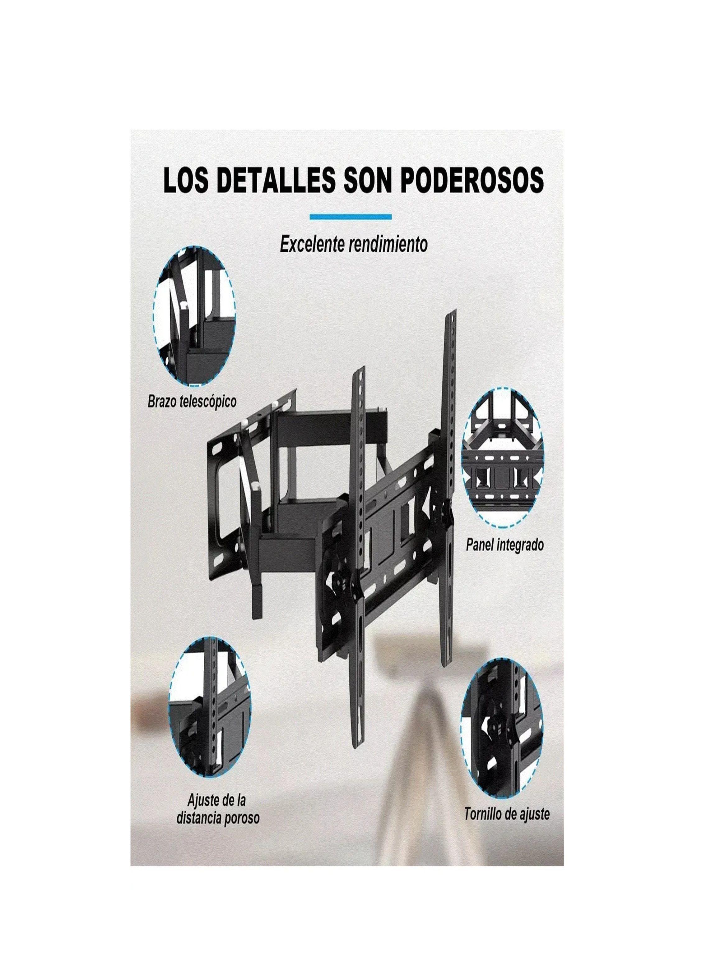 Soporte Base Para Tv Plegable Telescópico 32 A 80 Pulgadas Color Negro-3