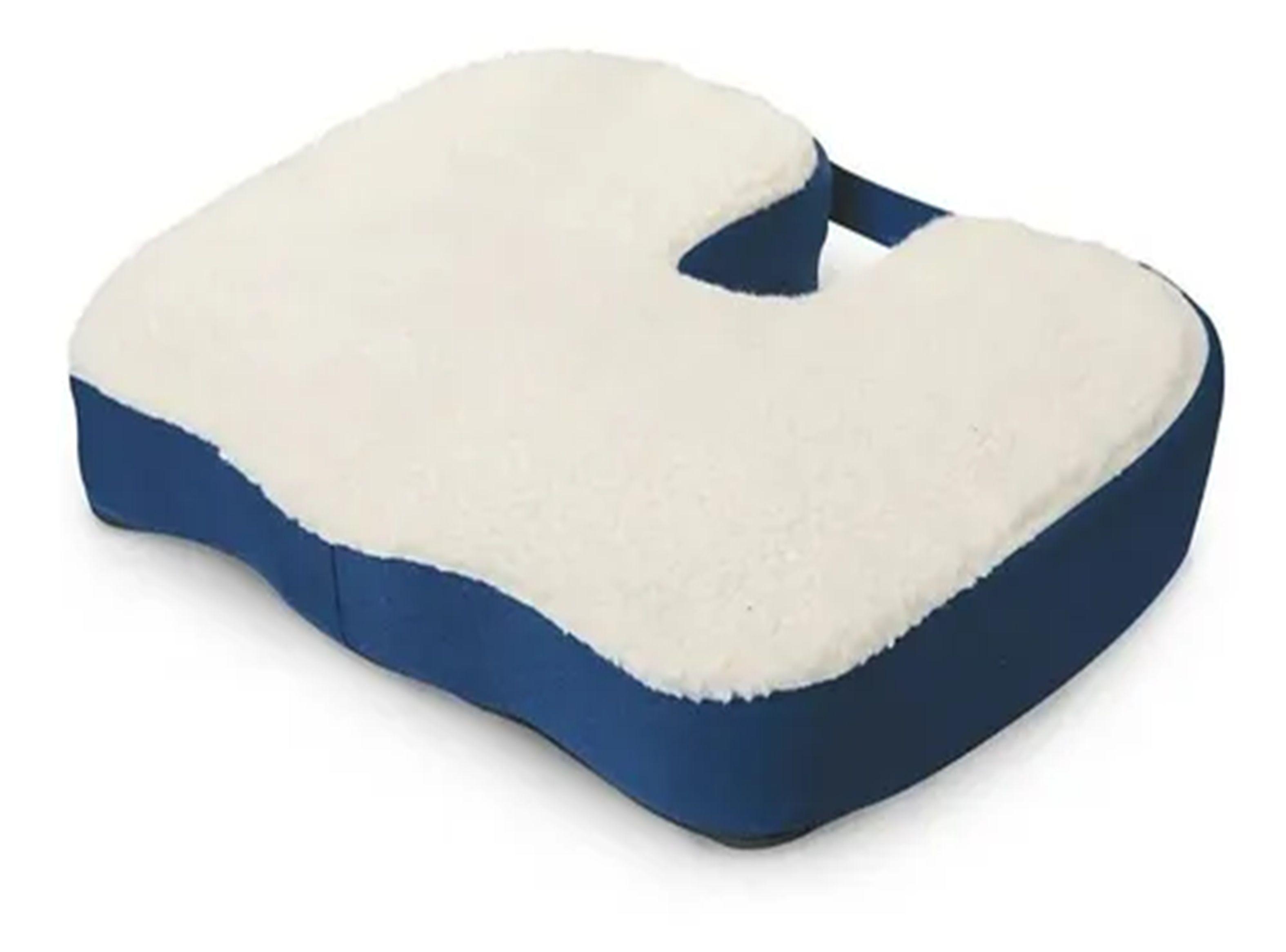 Cojin Lumbar Premium Gel Viscoelestico Coxis Cojin Especial Blanco Lis-1