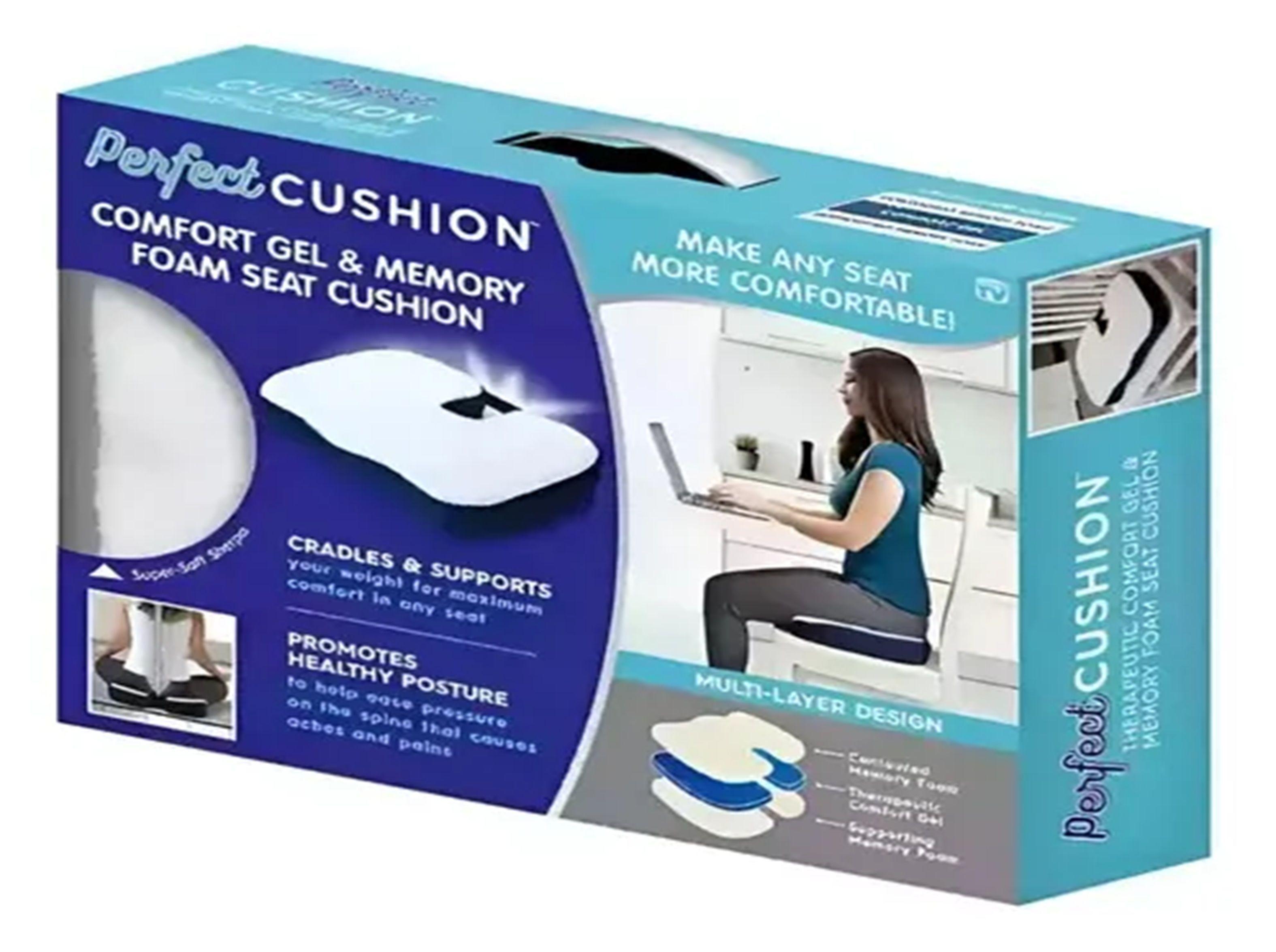 Cojin Lumbar Premium Gel Viscoelestico Coxis Cojin Especial Blanco Lis-3