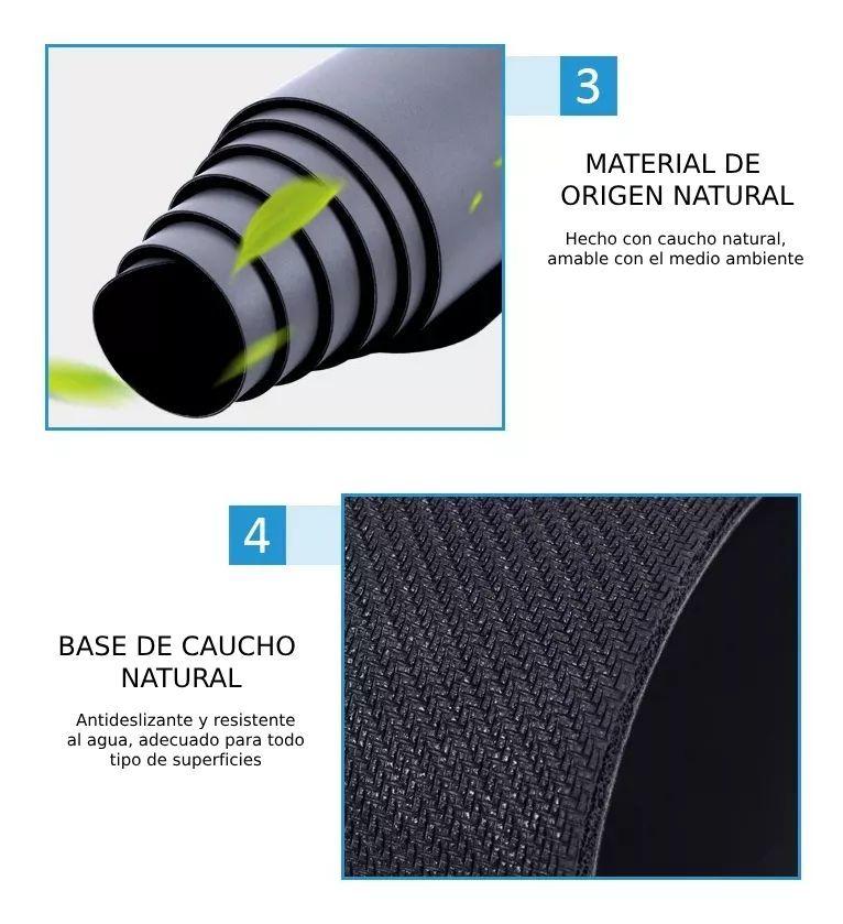 Mat Yoga Caucho Natural Para Ejercicios, 5mm Más Funda-3