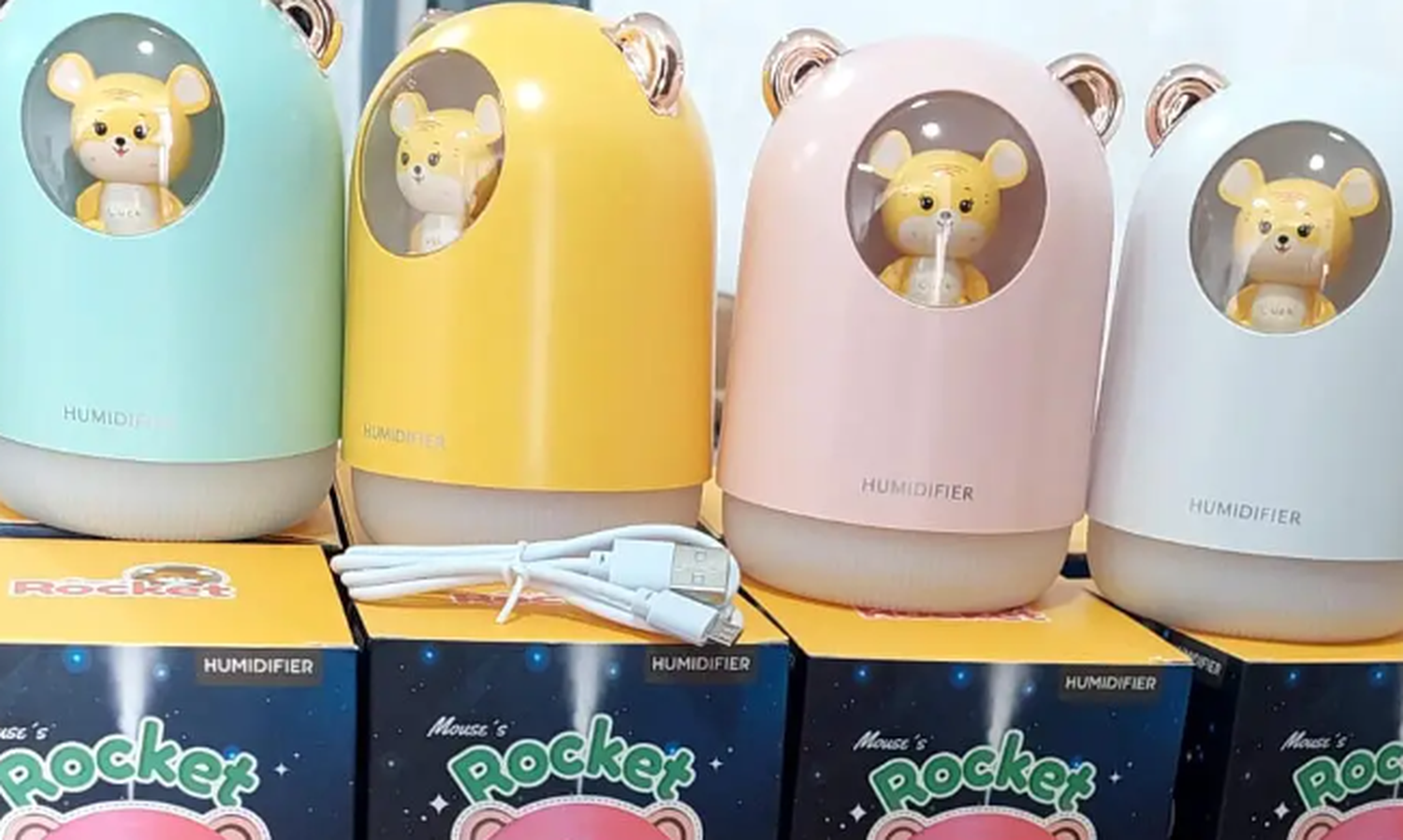 Difusor Humidificador De Aire Para Hogar- Oficina Rocket Color Verde-2