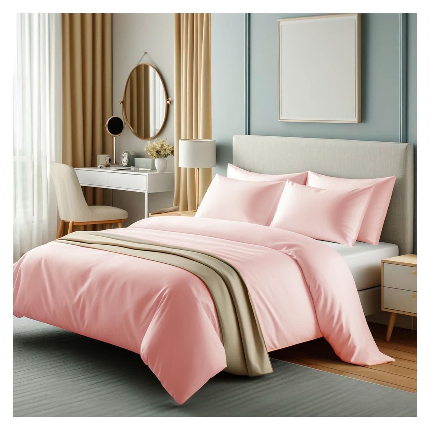 Sábanas 3000 Hilos 1.5 plazas Diseño Americano Palo Rosa-1