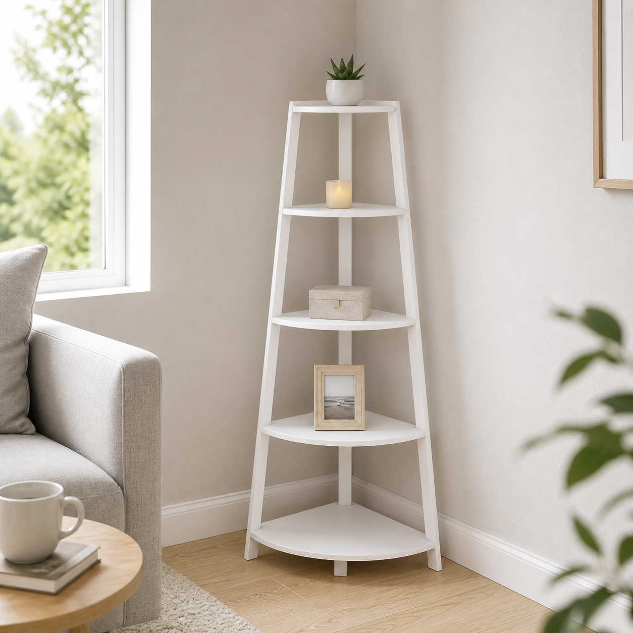Mueble Esquinero Multiambiente 5 Niveles Blanco 106-0