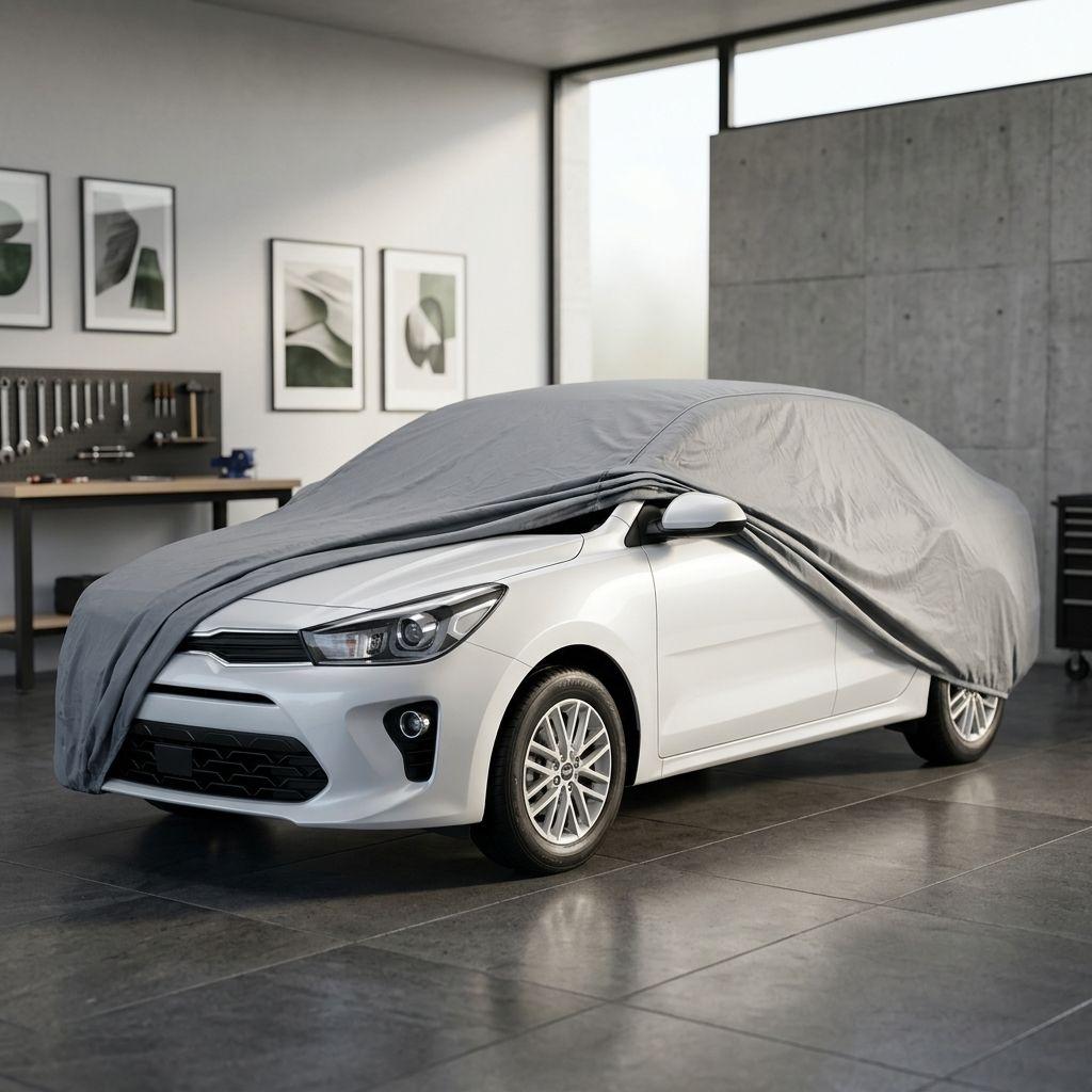Funda Cubre Auto Gris Plomo Protectora - Kia 4 -0