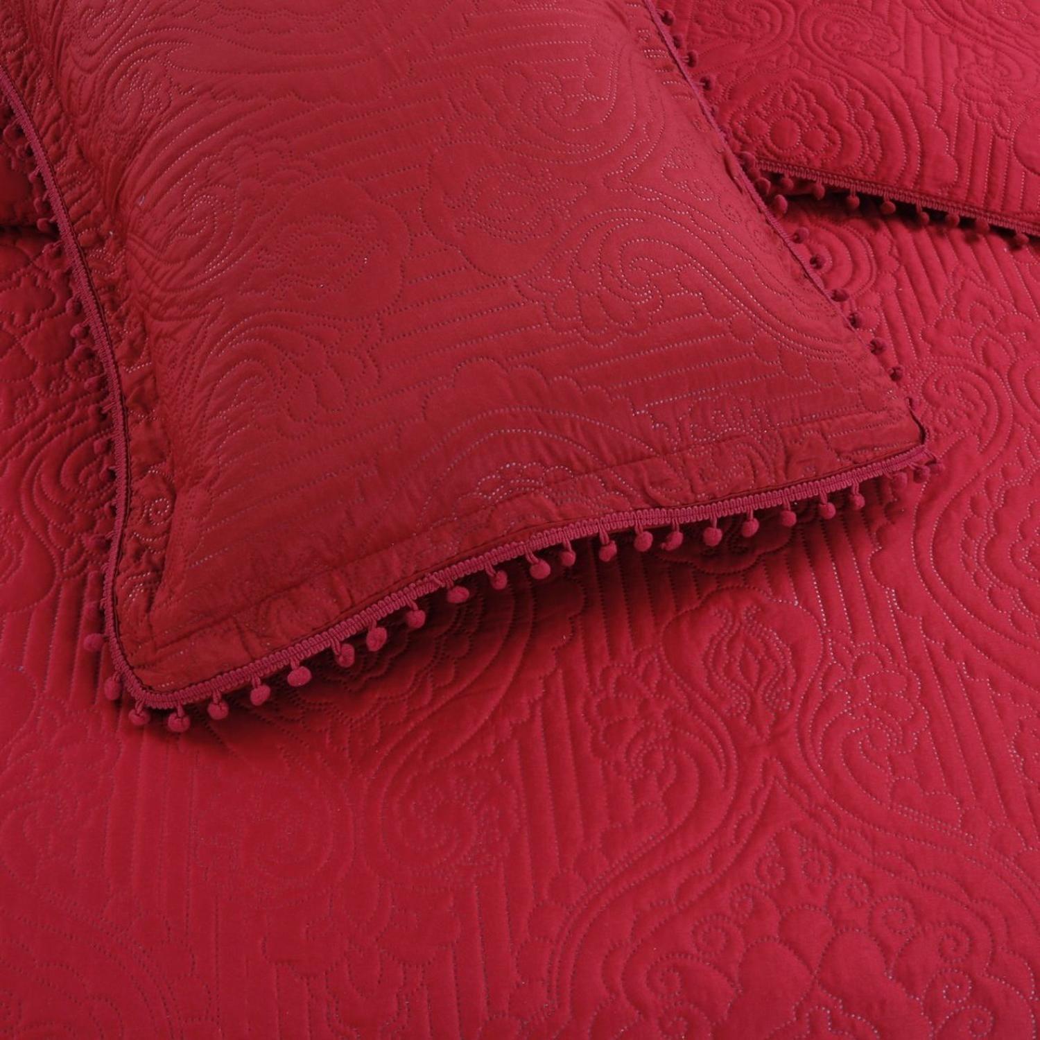 Cubrecama Quilt De Verano 2 Plazas Queen Pompones Variedad-2
