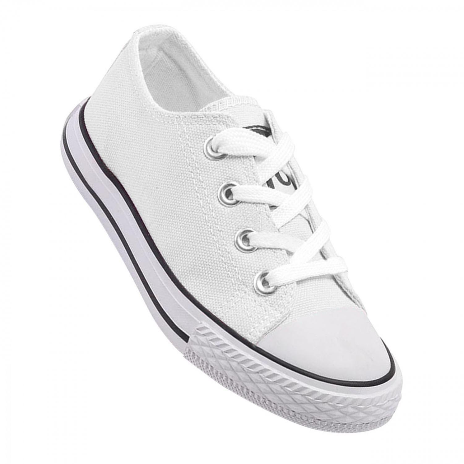 Zapatilla Infantil De lona Urbana Casual - Blanco - 7190-0