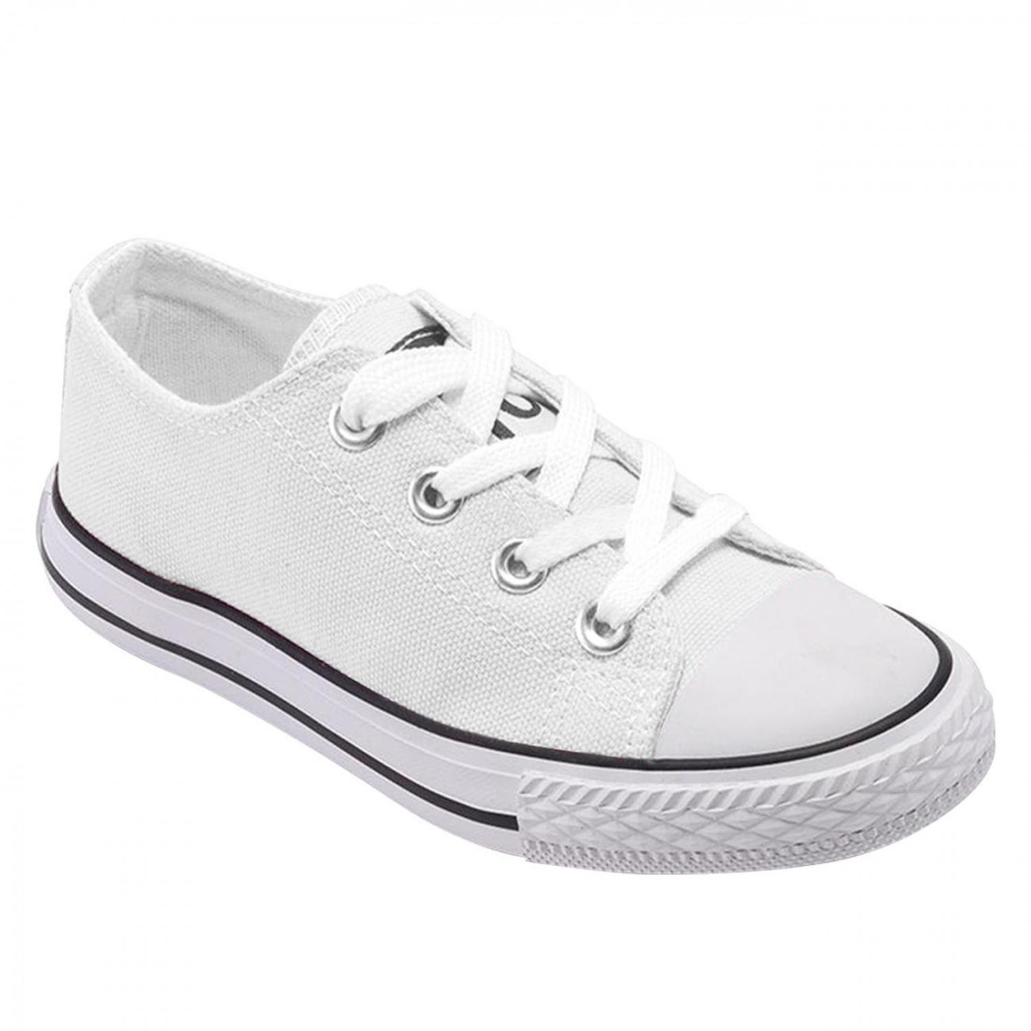 Zapatilla Infantil De lona Urbana Casual - Blanco - 7190-1