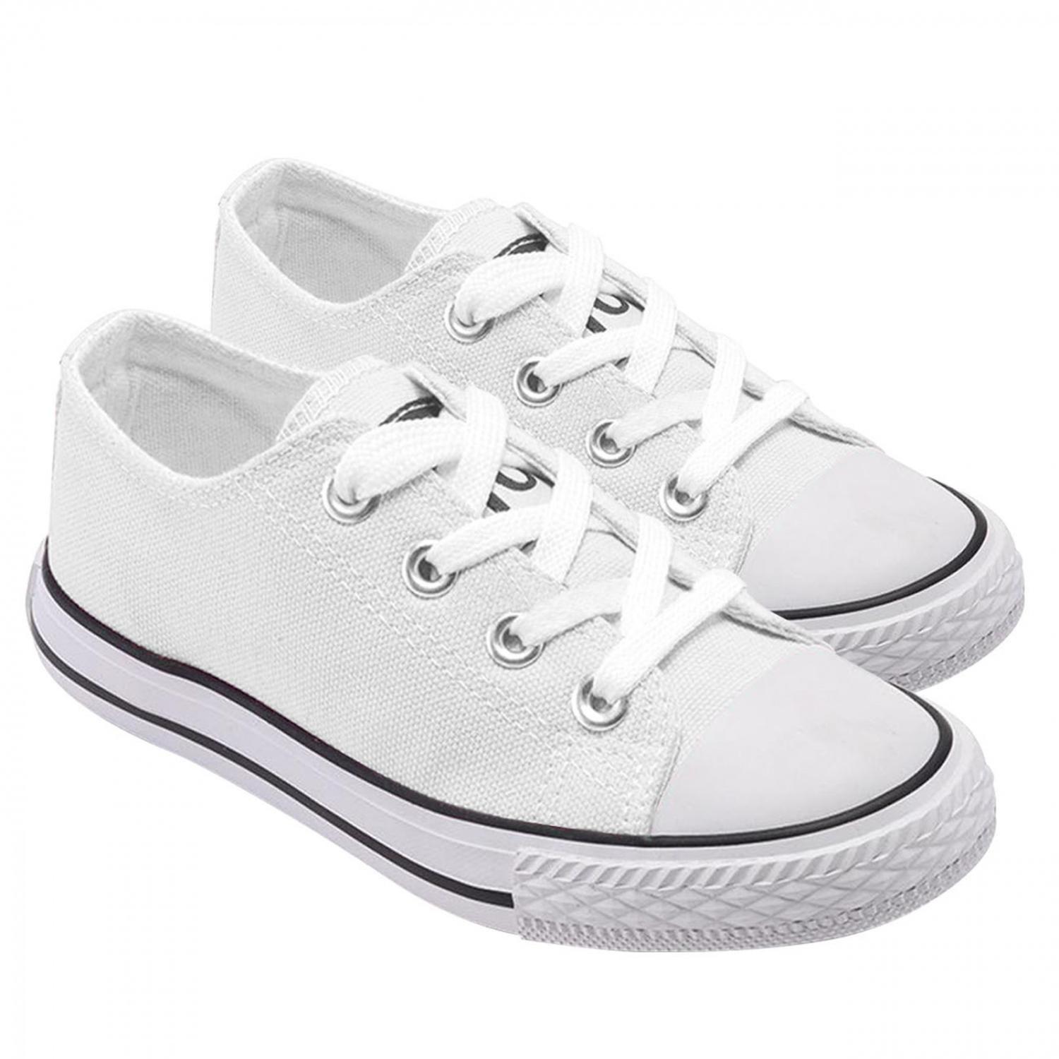 Zapatilla Infantil De lona Urbana Casual - Blanco - 7190-2