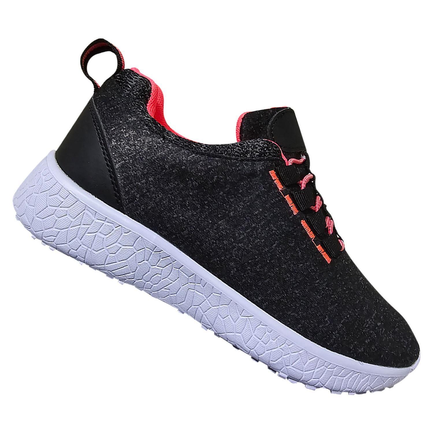 Zapatilla Mujer Comoda Con Ajuste Elastico Sport Negro 7507-0