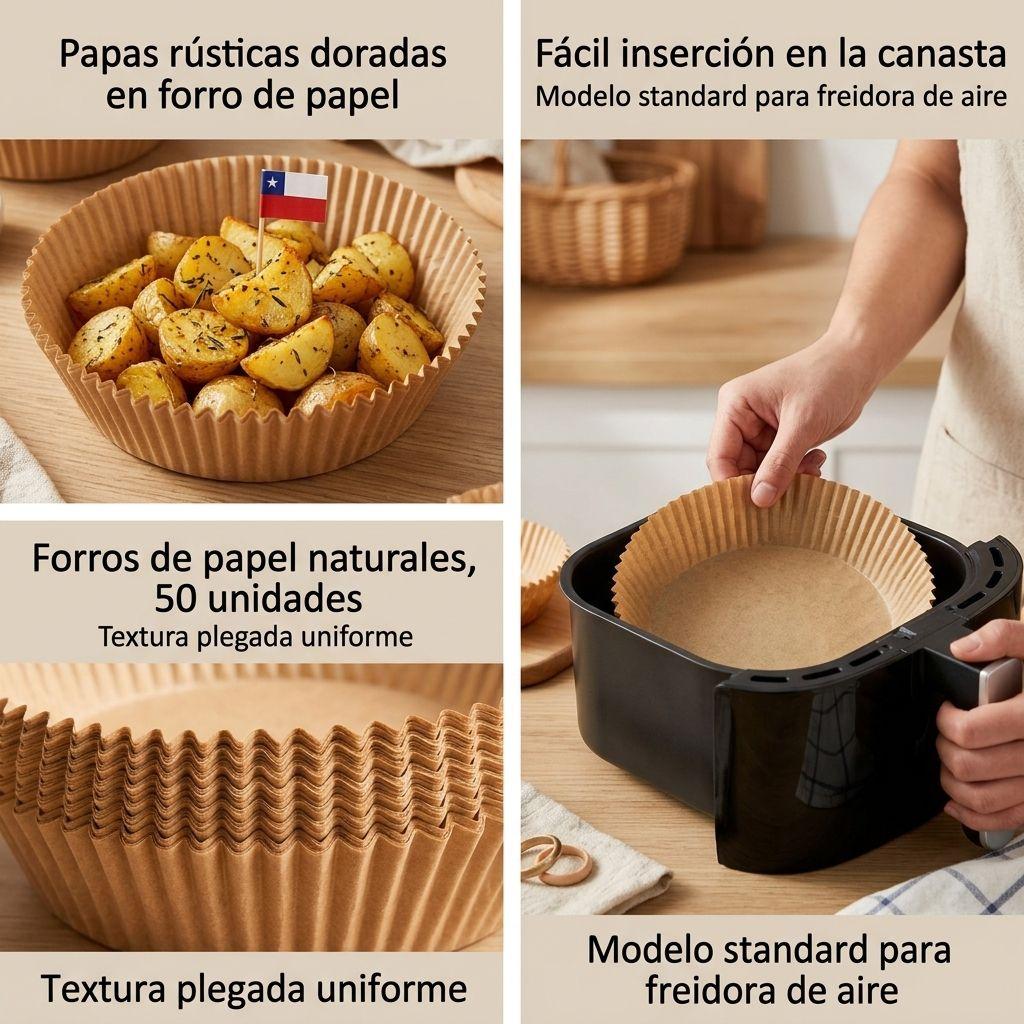 Papel Antigrasa para Freidora de Aire 50 Piezas 160x45mm  Redondo-2